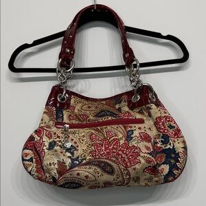 KATHY Women’s Van Zeeland Red Floral Shoulder Purse Y2K Handbag Vintage
